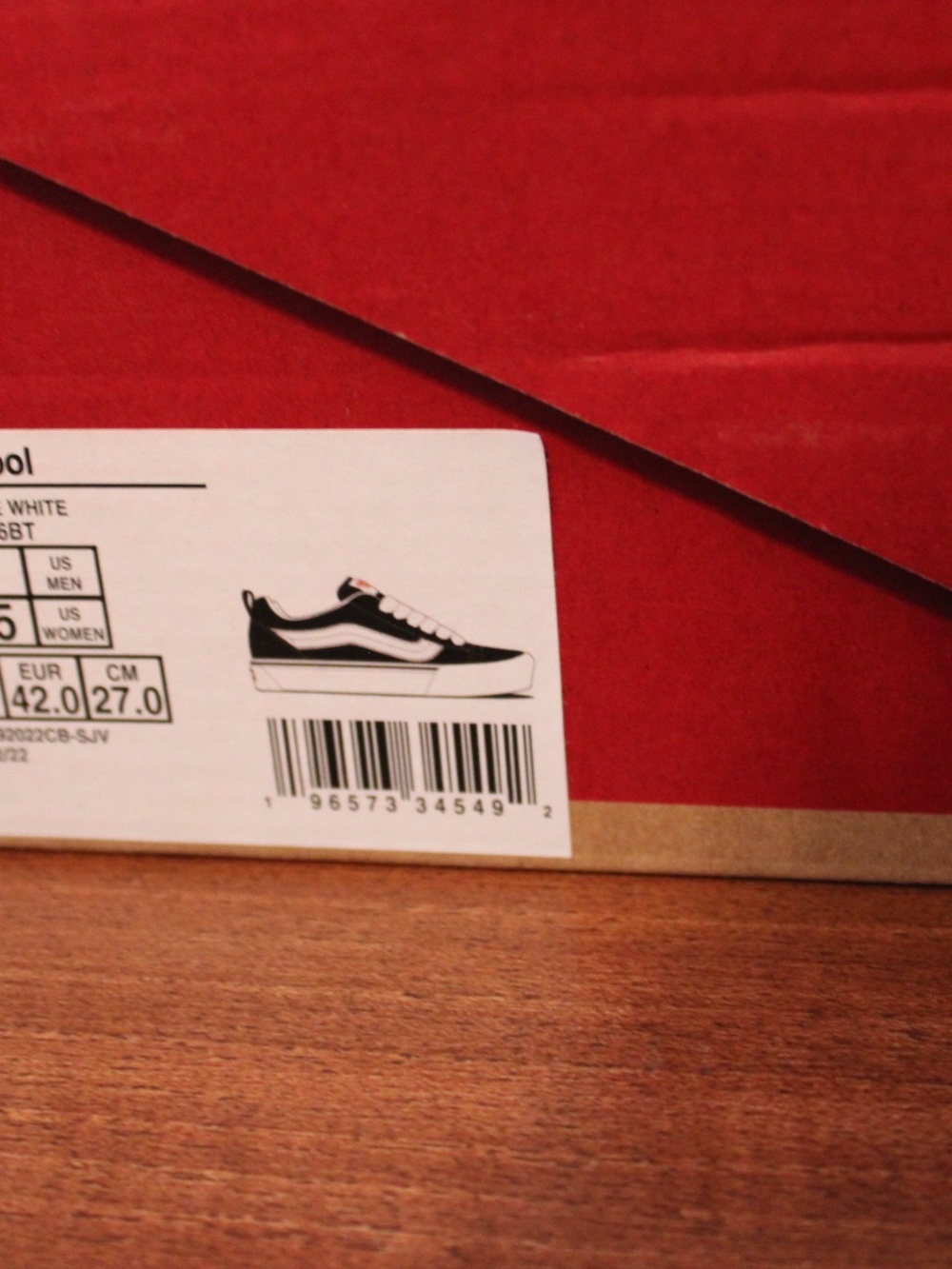 Vans Knu Skool Skate Shoe - Black / True White - Picture 3 of 7